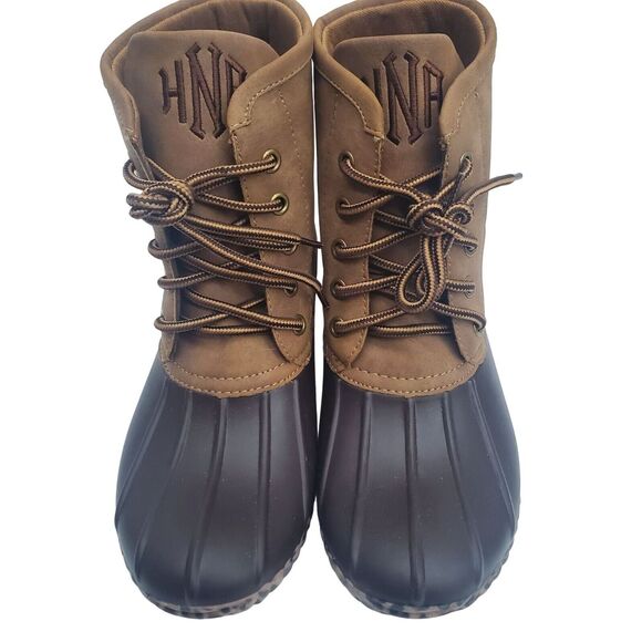 Marleylilly Leopard Duck Boots Girls 3 Brown Removable Tongue Waterproof Casual - Picture 6 of 15